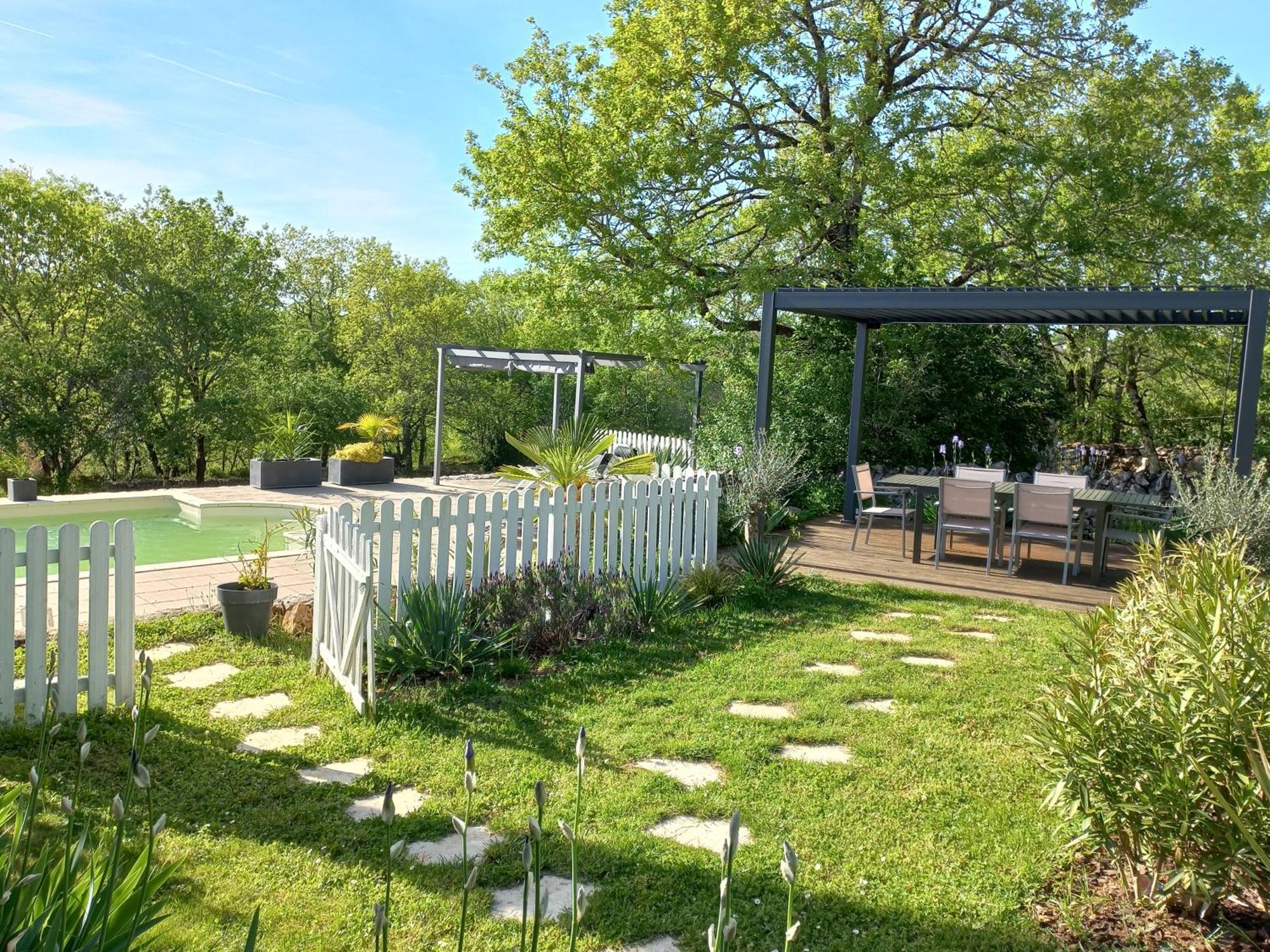 Maison De Campagne Avec Piscine Béduer Exteriör bild
