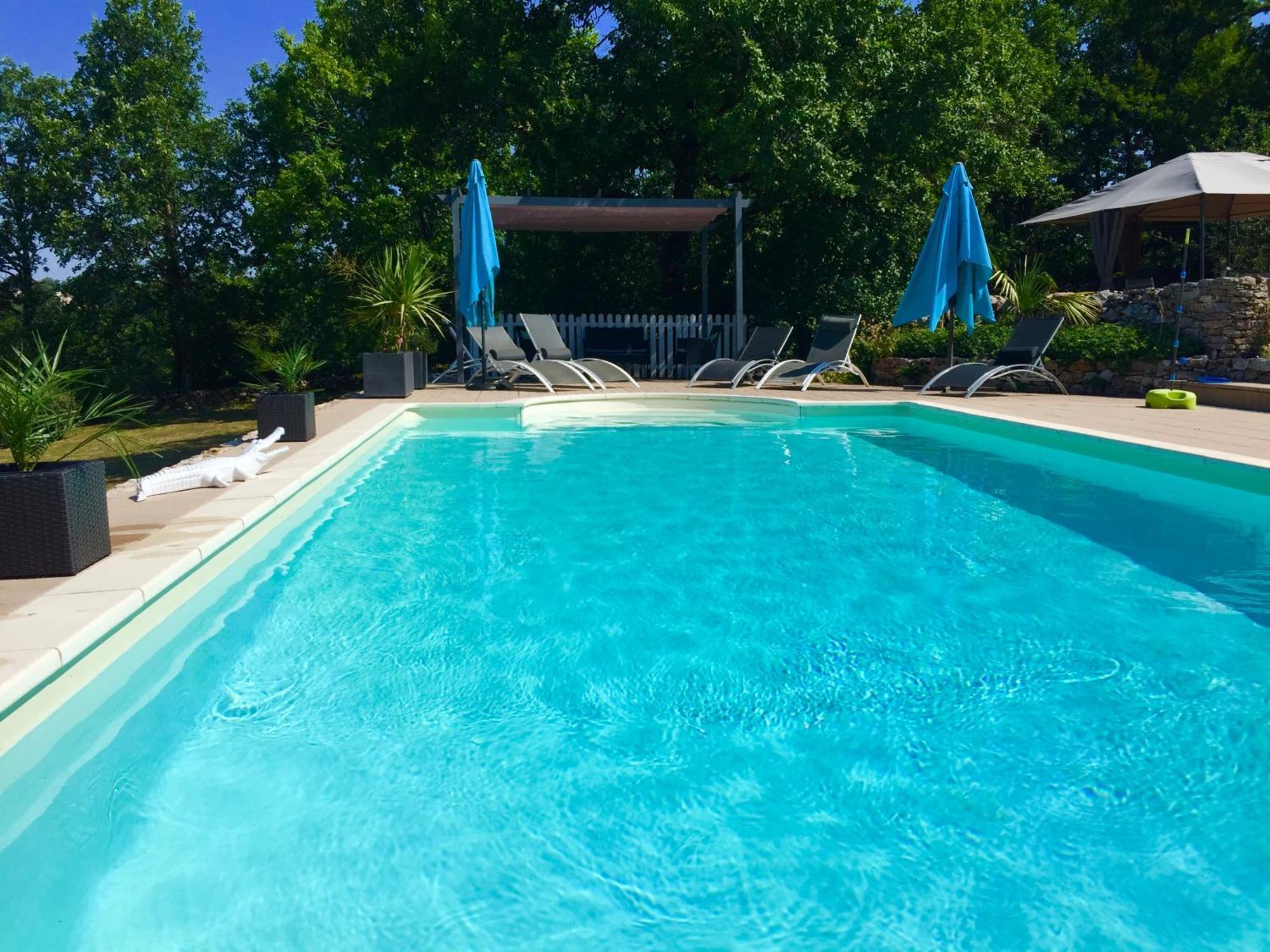 Maison De Campagne Avec Piscine Béduer Exteriör bild