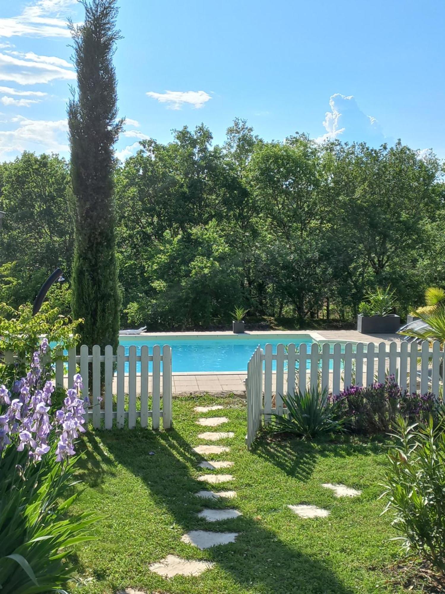 Maison De Campagne Avec Piscine Béduer Exteriör bild